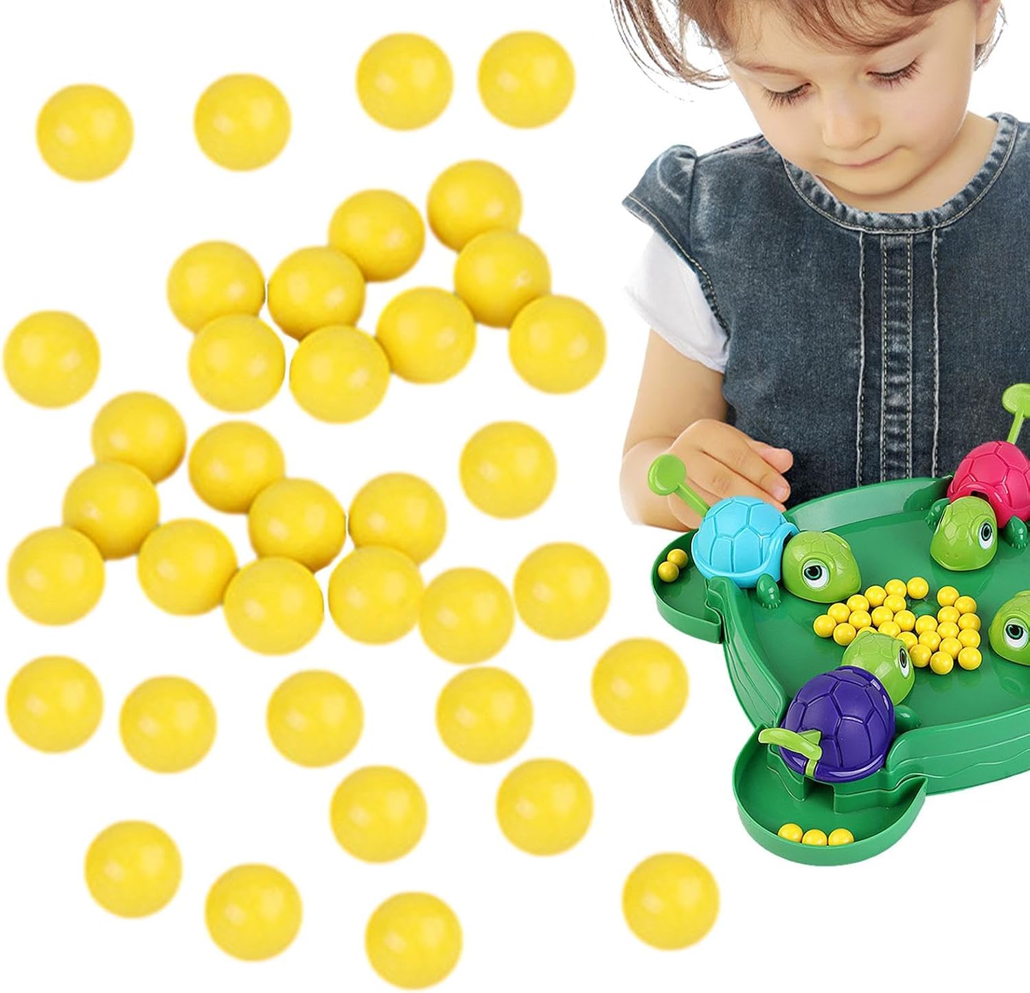 Hungry Turtle Chessboard Game - Develop Hand Eye Coordination, Turtle Feeding Fun Game, Parent-child Interactive Educational Toys | Hungry Tuurtle Board Gaame for 2 to 4 Players