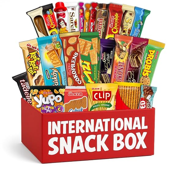 International Snack Box Gift Set Foreign & Exotic Snacks Variety Pack (25 Piece Assortment)