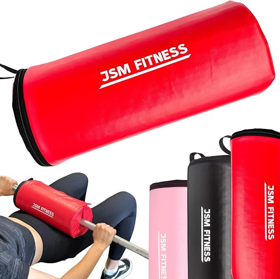 Hip Thrust Barbell Pad - Hip Thrust Pad Extra Thick for Glute Exercises, Bar Cushion for Glute Bridges, Bench Press, Workout, Gym Accessory for Women and Men (Red)