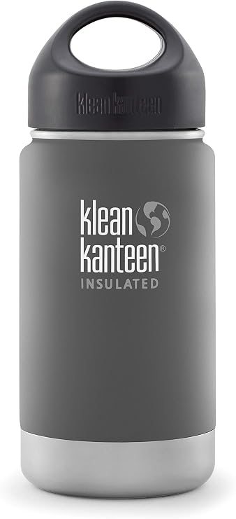 Klean Kanteen Wide Mouth Double Wall Insulated Water Bottle with Loop Cap