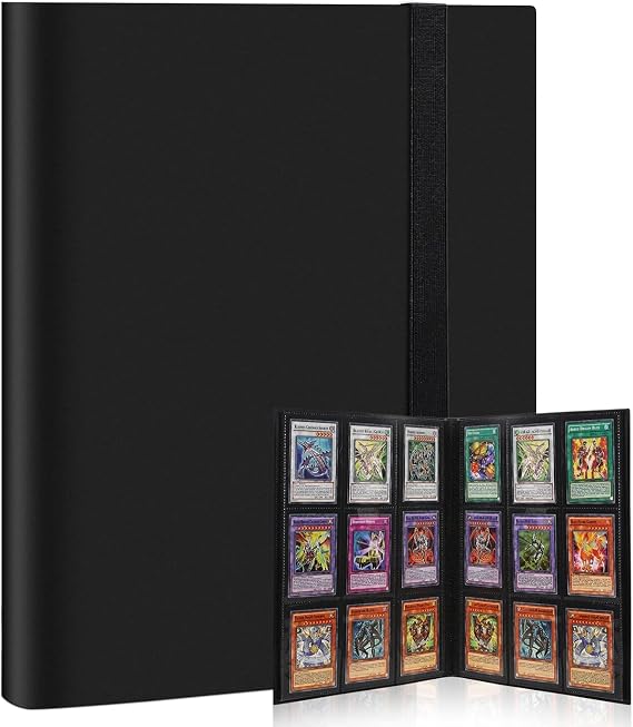 Trading Card Binder, 540 Pockets Card Binder for Pokemon Cards, MTG, Baseball & Football Sports Cards - Easy-to-Use Card Collection Album (black)