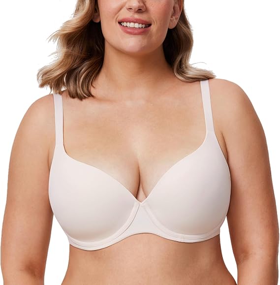 DELIMIRA Women's Lightly Lined Tshirt Bras