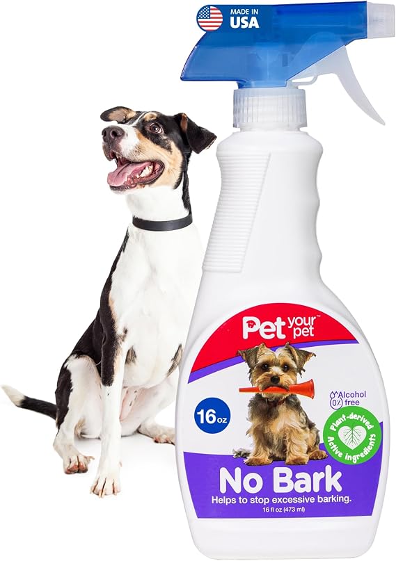 Dog No Bark Pet Corrector Spray for Dog, 16 Fl Oz Non Toxic Training Spray to Prevent Excessive Barking Citronella Deterrent Stop that for Dogs - Bark Stopper Too Much Woof