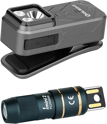 OLIGHT Oclip Pro EDC Flashlight Clip-on Light Bundle IMINI 2 EDC Rechargeable Keychain Flashlight