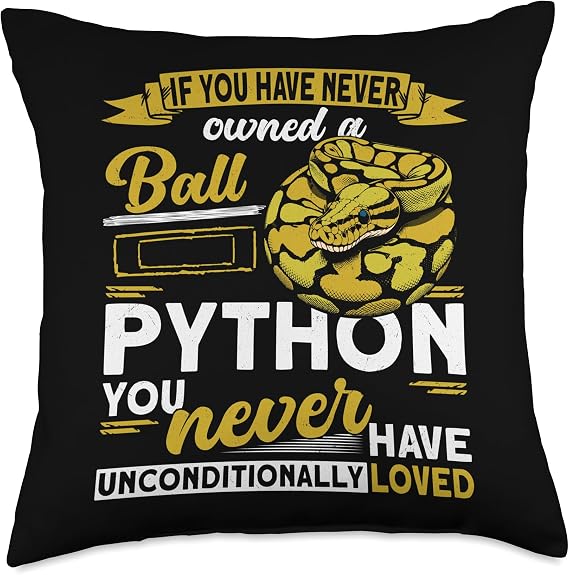 Royal Python Pet Lover Tank Hide XL Habitat Ball Python Throw Pillow