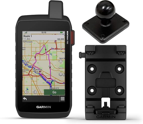 Garmin Montana 750i Rugged GPS Touchscreen Navigator (010-02347-00) with AMPS Rugged Mount and Ball Bundle