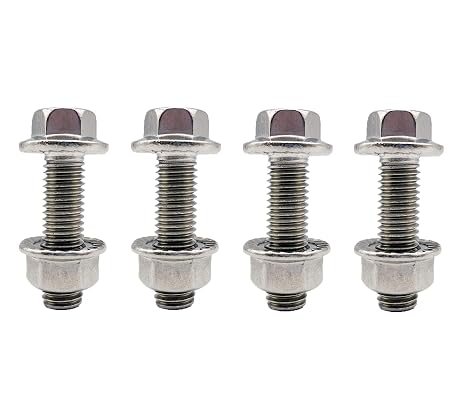 Stainless Steel Flange Screws, Flange Bolts, Exhaust Manifold Hardware Kit (Bolts&Nuts) M10X1.5-35mm (4-PACK)