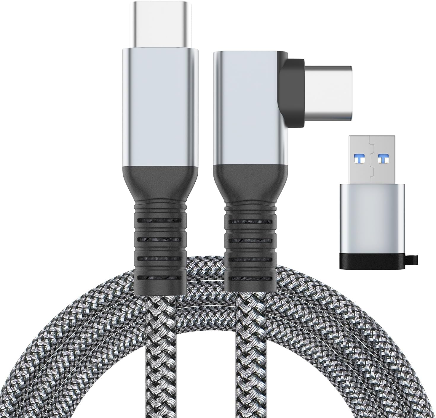 Link Cable 16ft VR Cable for Meta Oculus Quest 2Quest 3Pro Pico Nylon Braided Accessories for Gaming PC Steam VR USB 3.0 Data Transfer Type C Cable for VR Headset