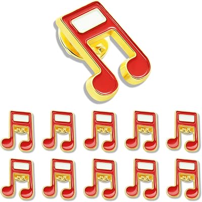 61250100pcs Music Dual Note Lapel Pin Music Lover Brooch Bulk -Metal Love of music badge For Hat Men Women Jackets Suits