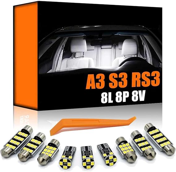 アウディa3、s3、rs3 8l 8p 8v用led室内ドームライト/ドアウェルカムライト/トランクライトキット、自動車アクセサリー