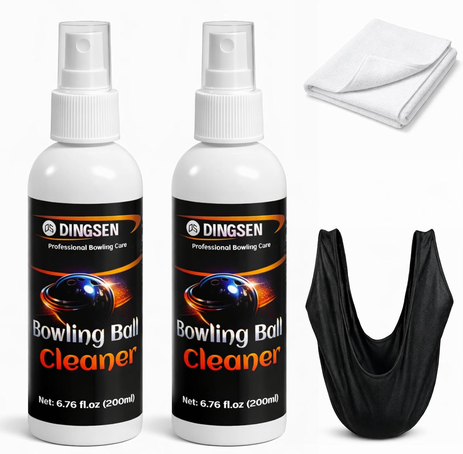 Bowling Ball Cleaner Kit, Professional Bowling Ball Cleaner for Removing Oil, Scuff & Belt Marks,Enhances Grip & Restores Tack, Helps Maintain Surface Performance