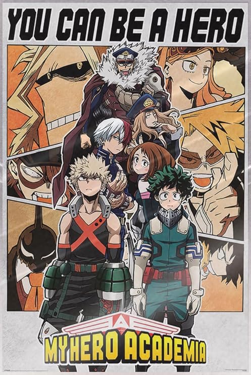 POSTER STOP ONLINE My Hero Academia - Manga Anime TV Show Poster (You Can Be A Hero - The Cast) (Size: 24" x 36") (Laminated Poster)