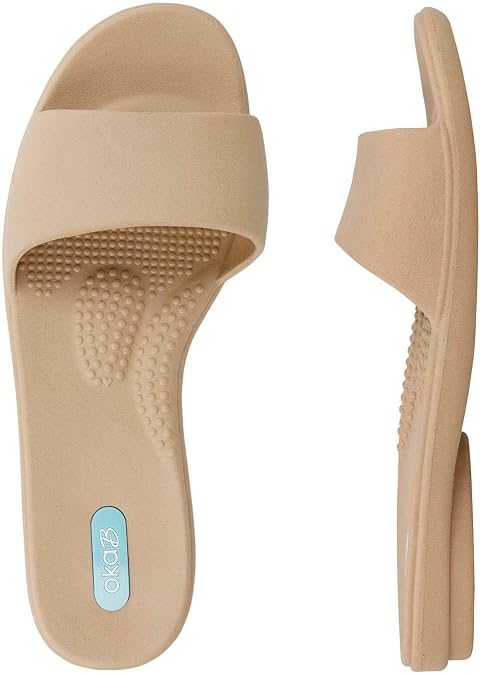 Oka-B Grace Slip On Sandal (ML (8.5-9.5), Chai)