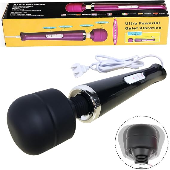 Power Massager Vibrating Big Tool Electric Massage Sports for Women | Hand Held Deep Tissue Muscle Massager, Personal Massage Device (Black Color)