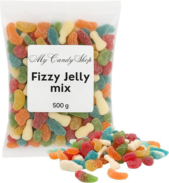 Pick and Mix Sweets 500g - Fizzy Candy Bag of Sweets - Bulk Retro Treats - Sour, Fizzy, and Jelly Mix for Kids and Adults - Perfect for Sharing, Gifting, Parties - variations at random