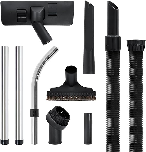 Complete Cleaning Kit (32mm) for Numatic Henry Hetty James George Harry Charles Compatible (2.5m) Hose Floor Upholstery Crevice Brushes Set 607301 Parts for Cleaning Replacement