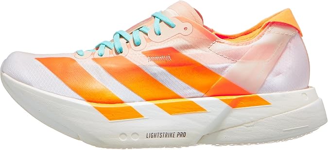 adidas Womens Adizero Adios Pro 4 Running Sneakers Shoes - Orange, White