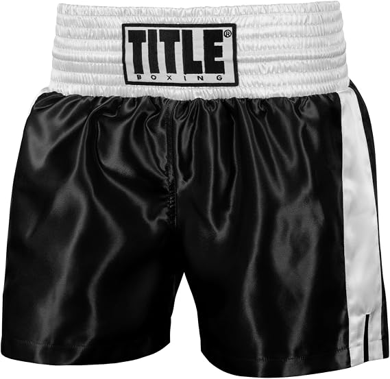 Title Boxing Professional Womens Satin Striped Boxing Trunks