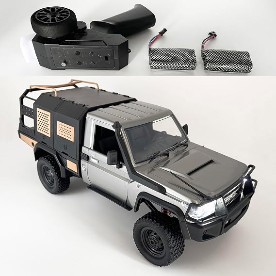 WPLDEWAN MN82S RC Rock Crawler 4x4 Remote Control Truck Off Road | 1/12 RC Crawler Land Cruiser Hobby Car All Terrain Proportional Control 280 Motor 2 Speed Adult 2 Batteries