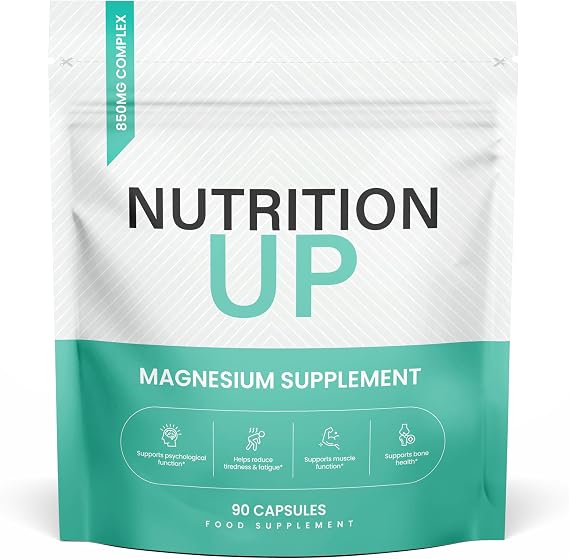 Magnesium Glycinate - 850mg Supplements as Bisglycinate & Citrate, 90 Capsules, 250mg Elemental Magnesium Per Serving, UK Manufactured, 90 Day Supply