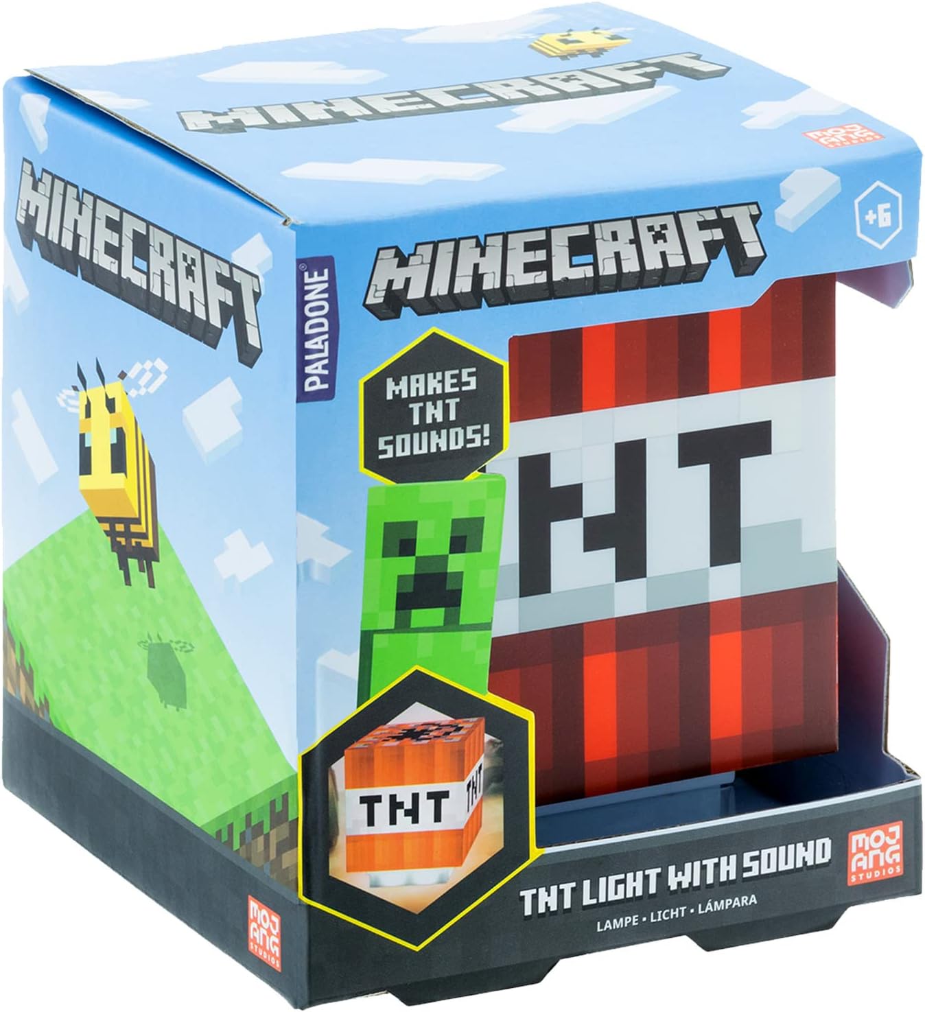 Paladone Minecraft TNT Light with Sound - Offically Licensed, Red