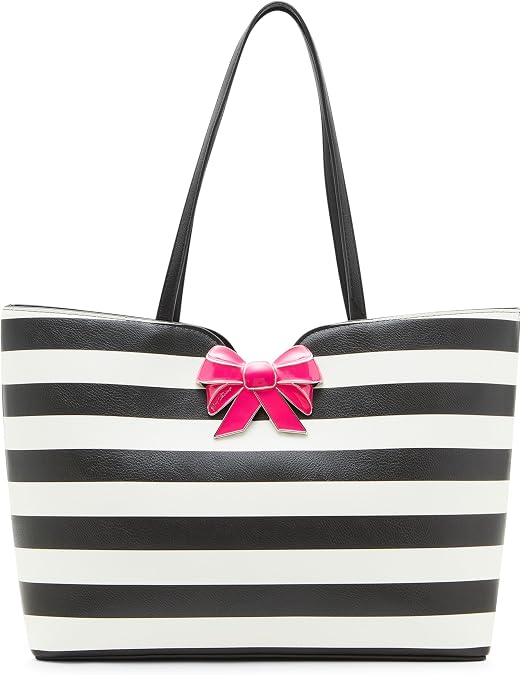 Betsey Johnson Striped Bow Tote