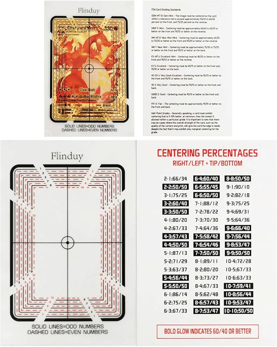 Grading Tool for Pokemon - Card Centered Grading Tool, Card Grading Kit, Centering Tool, ka 01