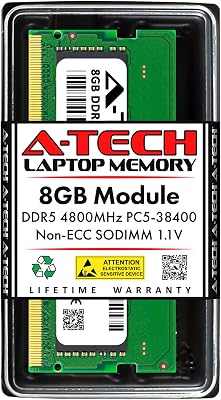 A-Tech 8GB RAM Replacement for Samsung M425R1GB4BB0-CQK | DDR5 4800 MHz PC5-38400 1.1V SODIMM 262-Pin Non-ECC Memory Module