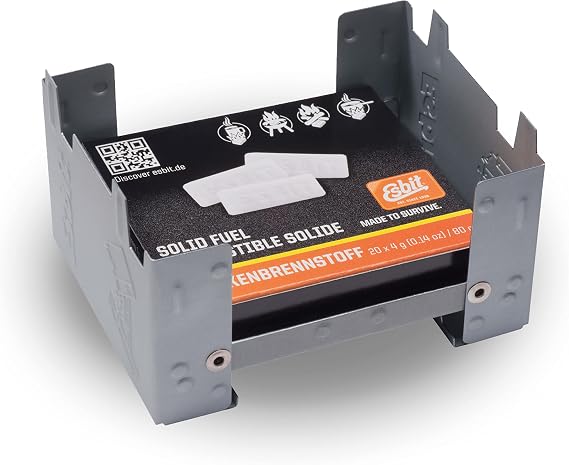 Esbit Pocket Stove Small with 20 x 4g Solid Fuel Tablets