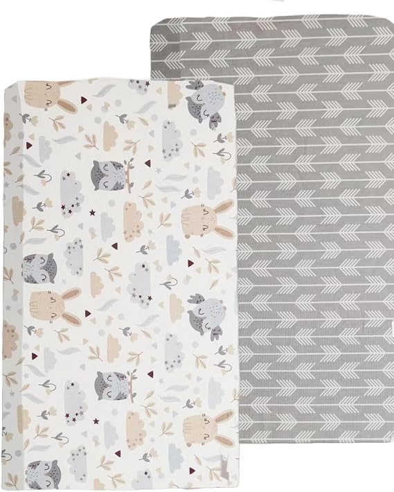 2 Pack Crib Sheets for Boys, Girls - Fitted Crib Sheet, Baby Crib Sheets