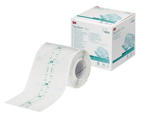 3MTM TegadermTM Transparent Film Roll, 16002, 5CM x 10M | Model 16002. Case pack: 1 Roll/Carton; 4 Carton/Case. Dressing for professional healthcare use.