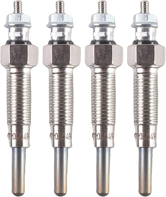 4pcs 4LB1 4LE1 4LC1 Glow Plugs 8-97106549-4 for Hitachi EX55 ZX55 ZX55UR ZAX55 Sumitomo SH55 John Deere 50ZTS 35ZTS 27ZTS Excavator