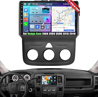[8 Core 4G64G] Android 13 Car Stereo for Dodge Ram 1500 2500 3500 2013-2019 with Wireless Apple Carplay Android Auto,9 HD Touchscreen Dodge Ram Radio with WiFi,GPSBluetooth FMRDS Backup Camera