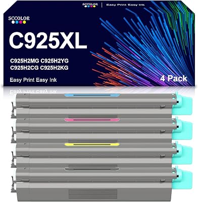 C925 X925 Toner Cartridge Replacement for Lexmark C925 C925DE X925 X925DE Printer.C925H2MG C925H2YG C925H2CG C925H2KG Toner Set
