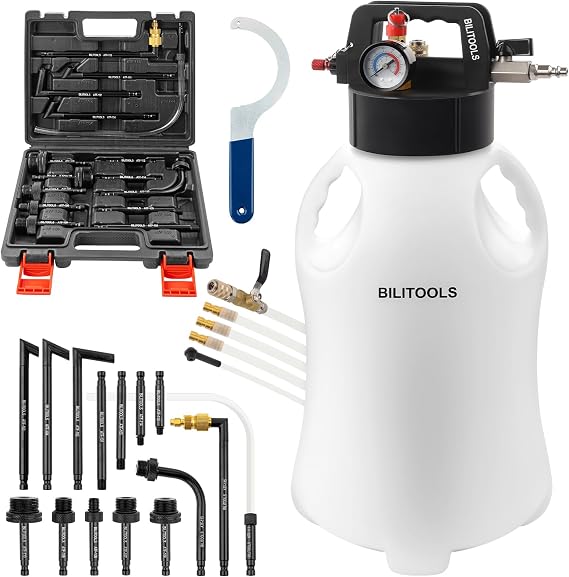 BILITOOLS 8L(2.1 gal) Transmission Fluid Pump Air Operated, 15 ATF Adapters