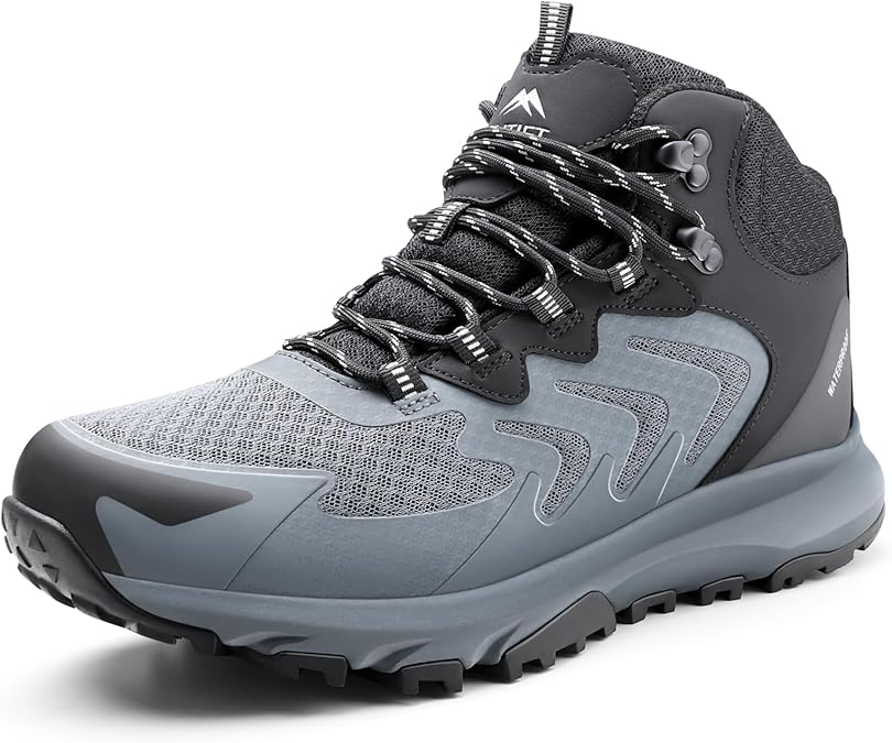 Men's Waterproof Hiking Boots Lightweight Comfortable Breathable Outdoor Walking Trekking Boots