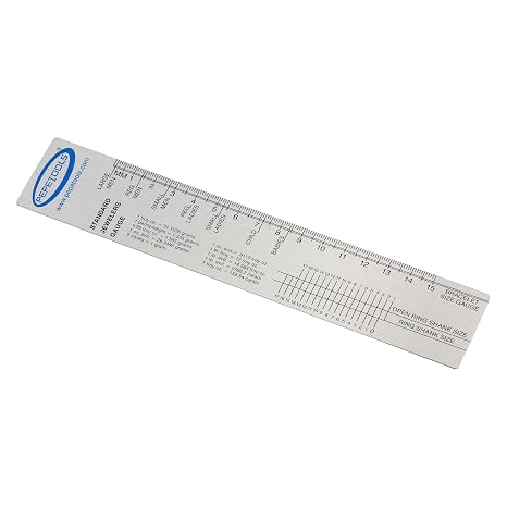 Pepetools Standard Jeweler's Gauge Ruler Ring & Bracelet Sizing Tool