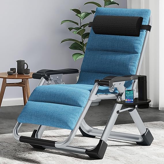 Barbella Zero Gravity Chair Living Room Chairs Lawn Recliner, Reclining Patio Chairs Patio Lounger Chair, Folding Portable Chaise with Cushion, Cup Holder, Headrest