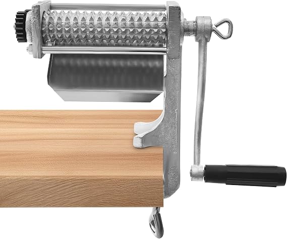 Meat Tenderizer Cuber,Manual Meat Tenderizer Machine Steak Flatten Tool, Commercial Rolling Meat Poultry Tenderizer Machine Household Clamp-on Meat Tenderizer Steak Machine Kitchen Tool, Silver