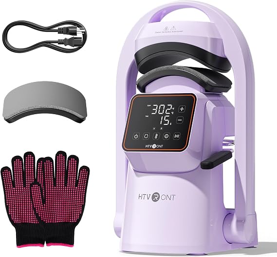 HTVRONT Auto Hat Press Machine, Hat Heat Press Machine | Auto Press, Precise Temp & Timer Control, Hat Heat Press for Caps with 2 Platens, for DTF Film, Embroidery, Sublimation