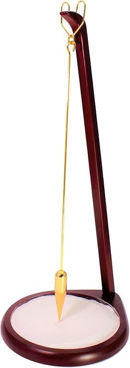 Pit Pendulum- Sand Kinetic Sculpture | Automatic Zen Garden for Desk Designs in Sand- Relaxing and Mesmerizing Office and Home Table Topper (Large 23", Cherry)