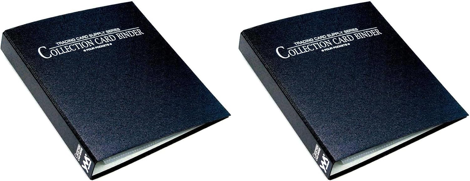 Yanoman Collection Card Binder, 4 Pockets, Black x2