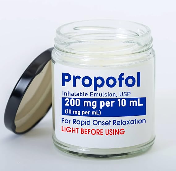 Propofol Candle for Nurse Doctor Healthcare Worker Funny Gift for Medical Nursing Coworker Student Manager, Birthday Christmas Nurses Week Gift for ICU ER Nurse EMS CRNA Emergency Physician Candle