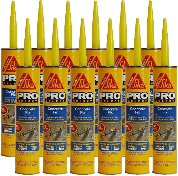 Sikaflex 515318 Concrete Fix Construction Sealant, 10.1-Oz. - Quantity 12