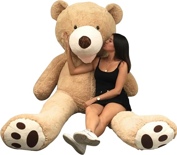 bananair - Giant Teddy Bear 260 cm Made in France, Ultra Soft and Fluffy, Cuddles Assured - Extra Large Teddy Bear for Birthdays, Bedroom Decor, Celebrations (Beige)