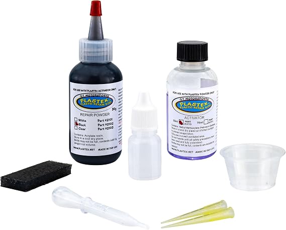 RecPro RV Plastic Repair Kit | Black | for ABS, Fender Skirts & Tubs