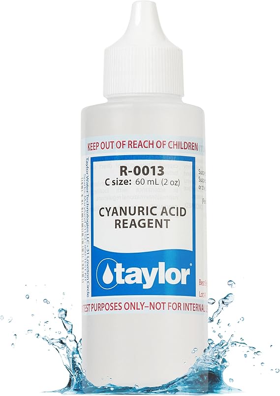 Taylor Technologies R-0013-C, Cyanuric Acid Reagent, 2 Ounce | Dropper Refill Tests Cyanuric Acid in Pools & Spas, Replace Annually