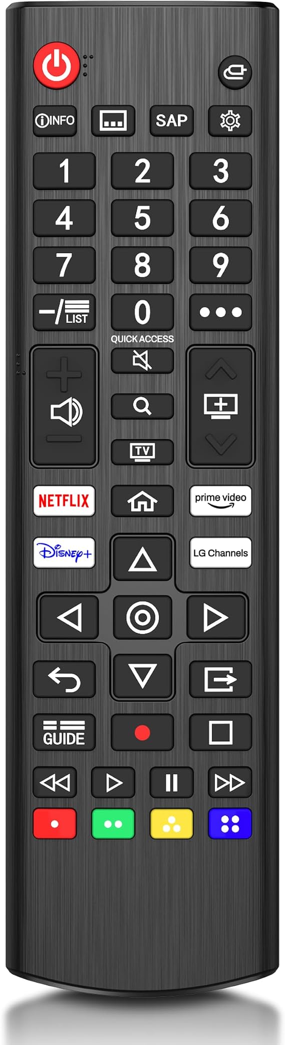 Universal Remote for LG TV Remote Control (All Models) Compatible with All L G LED OLED LCD UHD HDTV HDR Webos 4K 8K Smart TV with Netflix,Video,L G Channels Button,Disney Plus (Black)