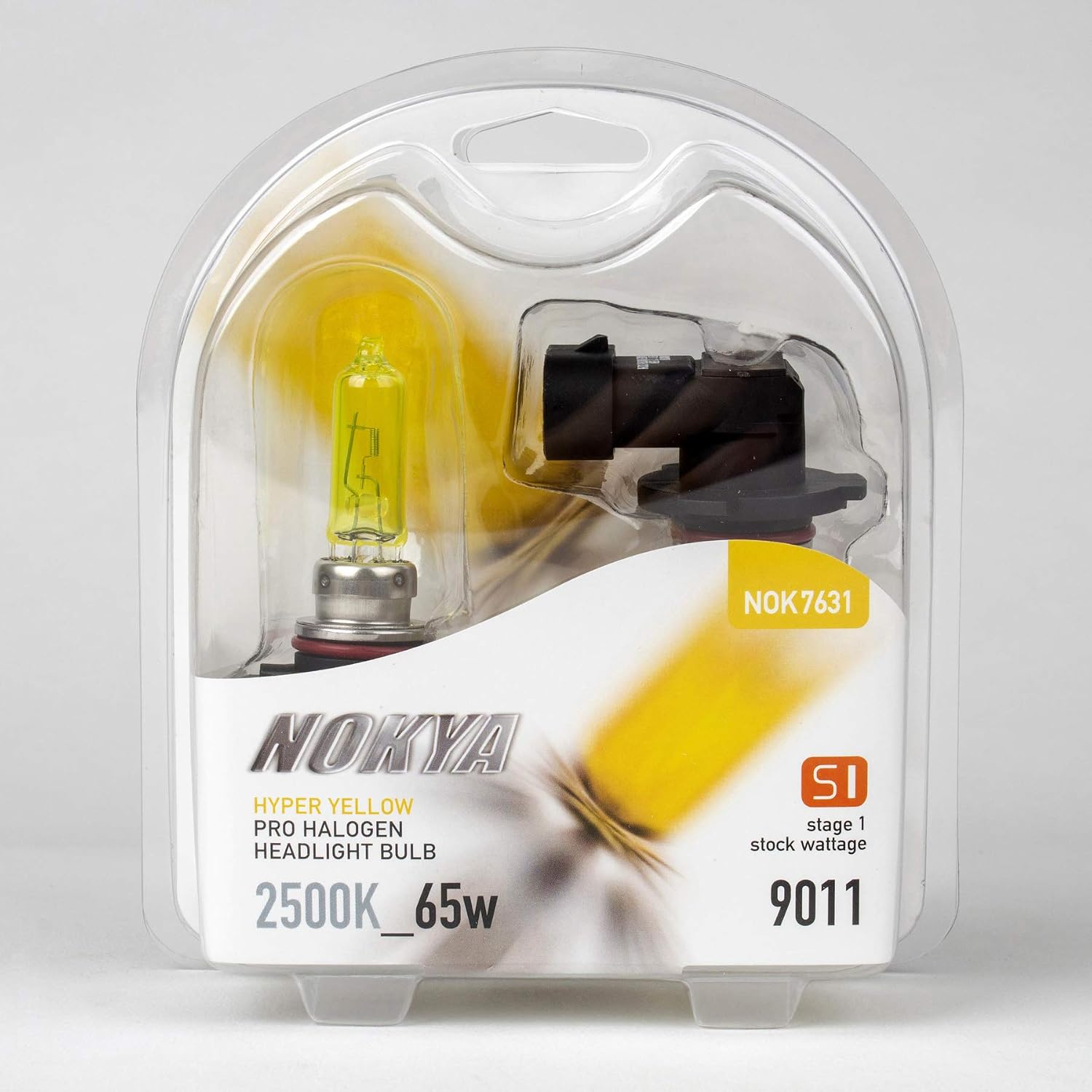Nokya Hyper Yellow Pro Halogen Headlight Bulbs 9011-2500K 65W 12V NOK7631