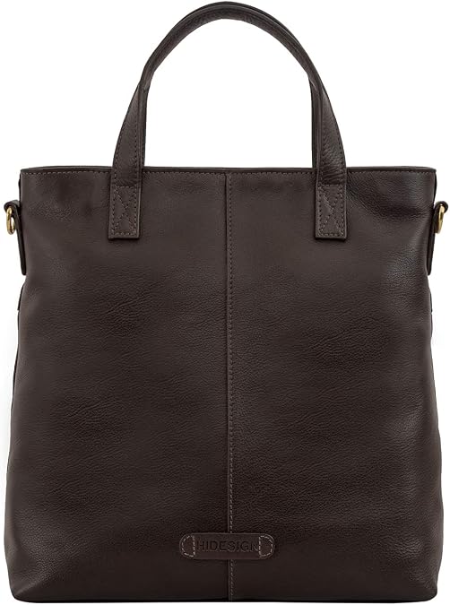 Hidesign Sierra Genuine Leather Medium Shoulder Bag with Detachable and Adjustable Shoulder Strap - Brown